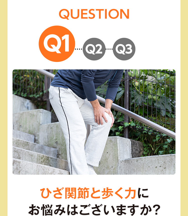 ひざ関節と歩く力にお悩み