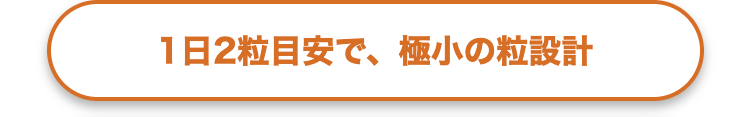 1日2粒目安で、 極小の粒設計